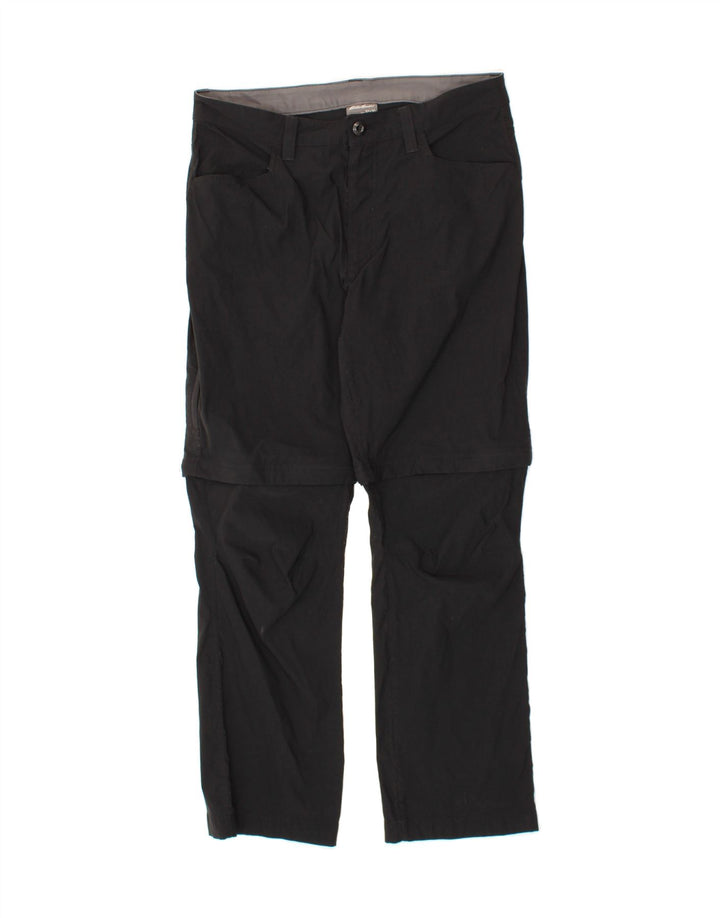 EDDIE BAUER Mens Straight Casual Trousers W32 L30 Black Polyester Vintage Eddie Bauer and Second-Hand Eddie Bauer from Messina Hembry 