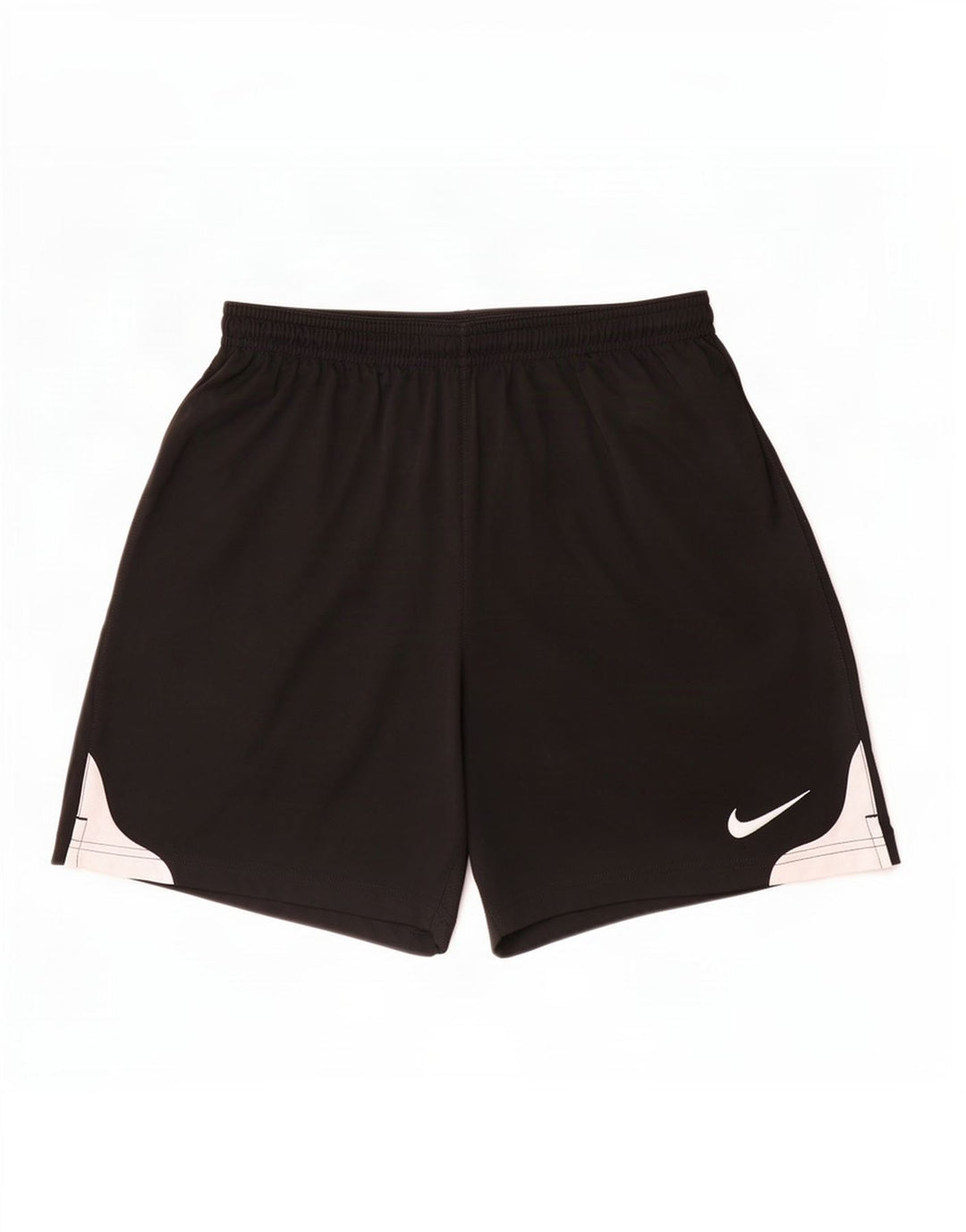 Shorts esportivos masculinos Nike Dri Fit médio preto colorblock poliéster