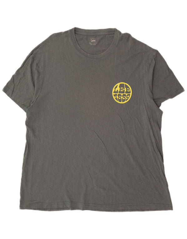 Lee Mens Relaxed Fit Graphic T-Shirt Top 2XL Green Cotton