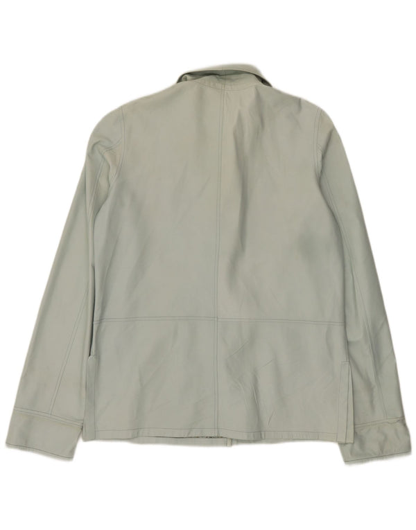 Maxime Womens Reversible Leather Jacket IT 44 Medium Green
