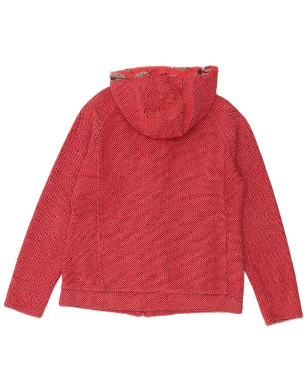 Maglione con cappuccio e zip da donna Weird Fish UK 10 piccolo cotone rosa