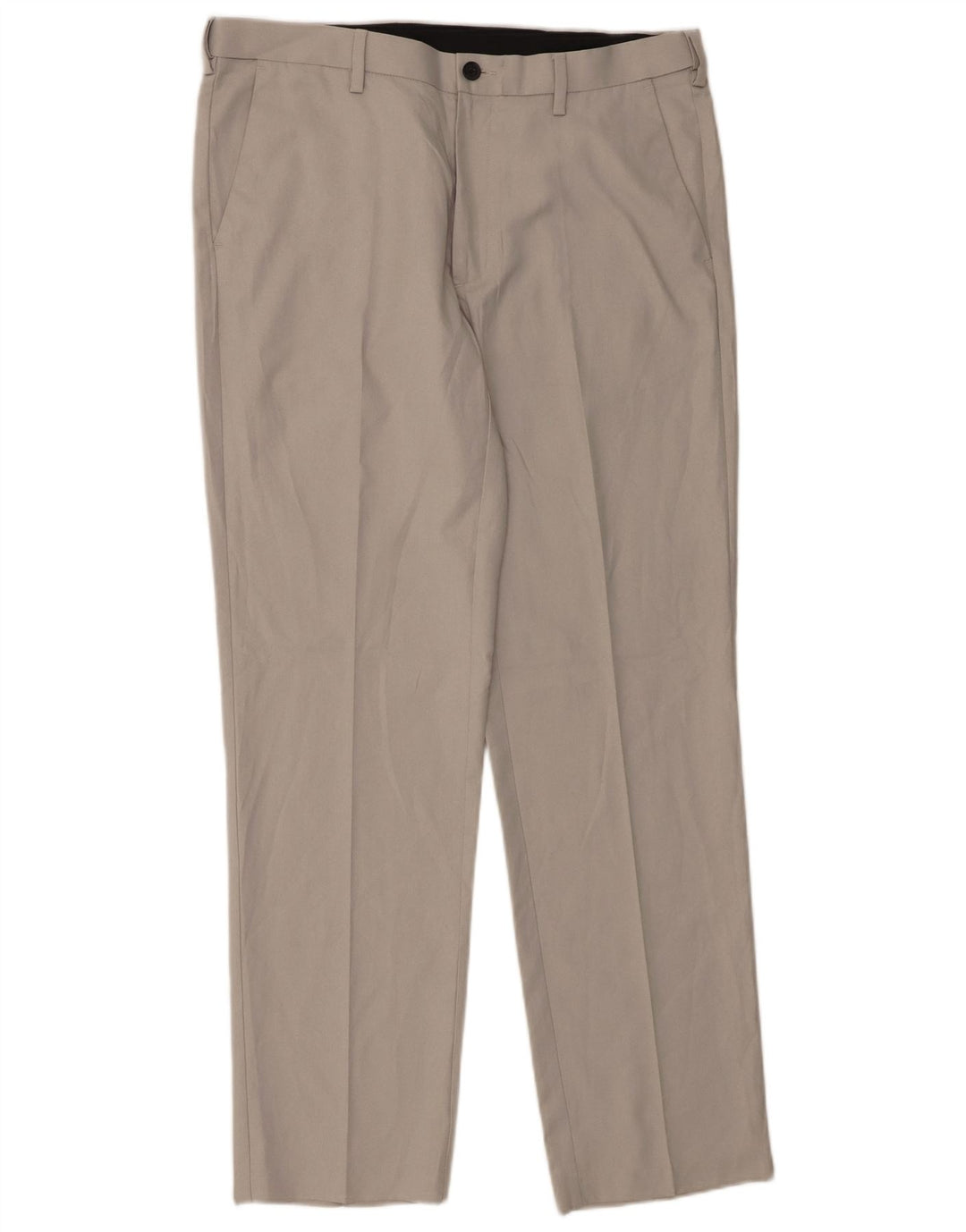 Marks & Spencer Mens Regular Fit Chino Trousers W34 L31 Grey Polyester