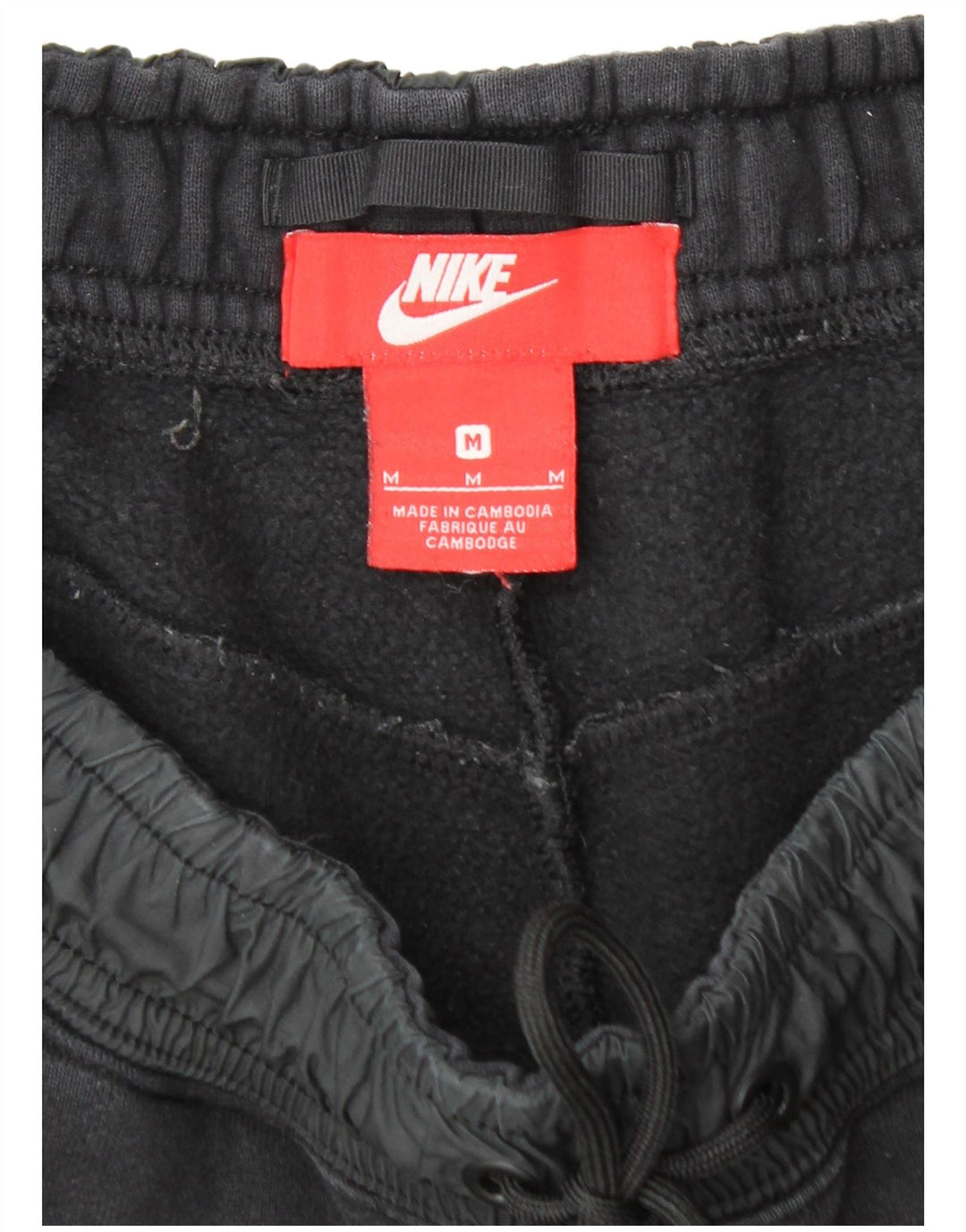 NIKE Mens Tracksuit Trousers Joggers Medium  Black Cotton
