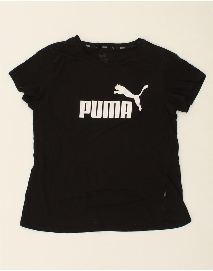 PUMA Womens Graphic T-Shirt Top UK 14 Medium Black Vintage Puma and Second-Hand Puma from Messina Hembry 