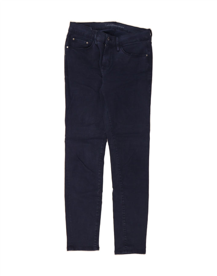 CALVIN KLEIN Womens Slim Jeans W28 L30 Navy Blue Lyocell Vintage Calvin Klein and Second-Hand Calvin Klein from Messina Hembry 