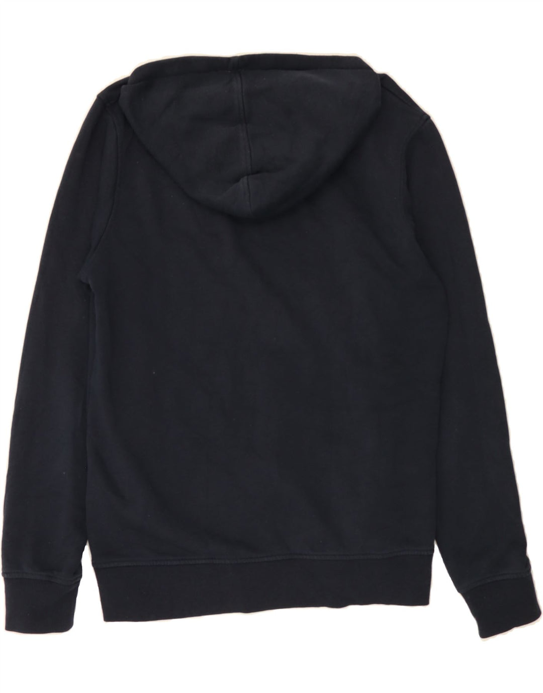 JACK & JONES Mens Graphic Hoodie Jumper Large Navy Blue Polyester Vintage Jack & Jones and Second-Hand Jack & Jones from Messina Hembry 