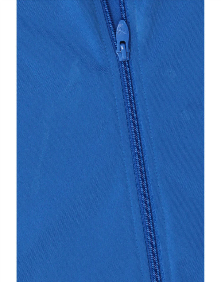 Puma Mens Tracksuit Top Jacket Small Blue Colourblock Polyester