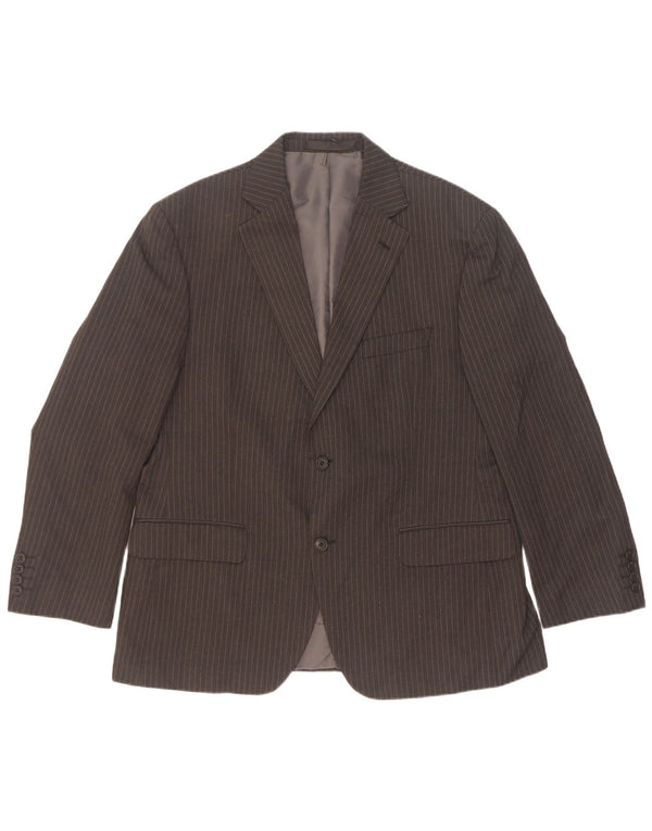 Giacca blazer a 2 bottoni Marks & Spencer da uomo UK 42 grande gessato grigio