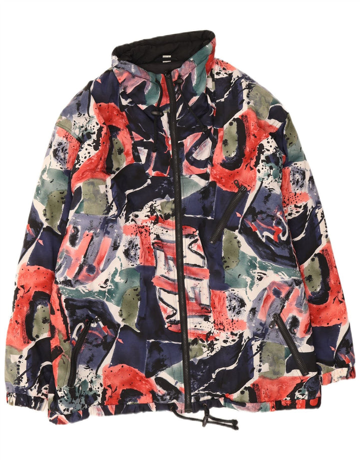 Vintage férfi absztrakt mintás széldzseki kabát UK 42 XL tarka