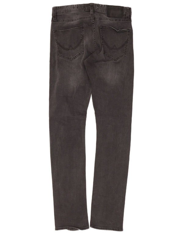 Superdry Mens Slim Jeans W29 L32 Cinza Algodão