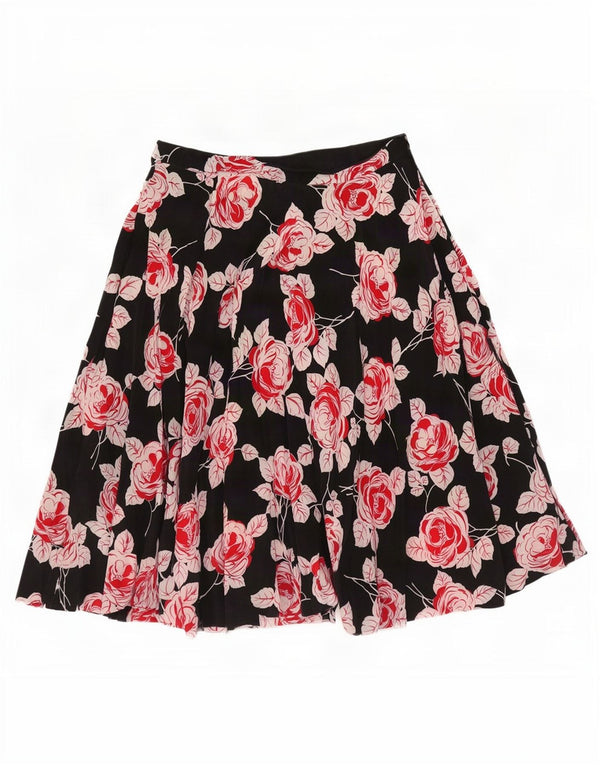 jupe plissée femme vintage W30 Medium Black Floral
