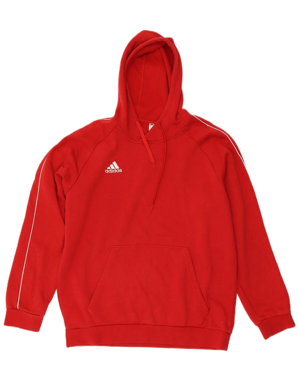 Adidas Hombre Sudadera Con Capucha Jumper XL Rojo Algodón Deportes