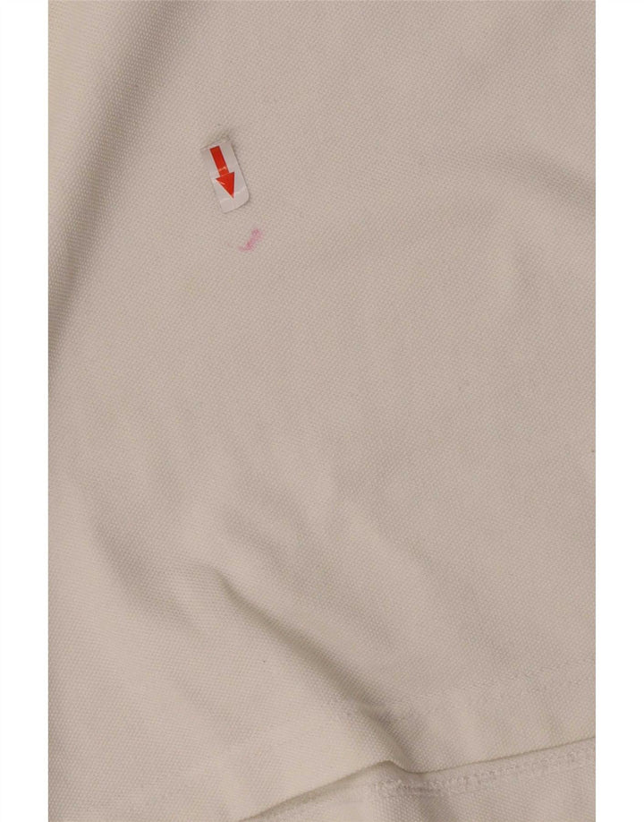 Levi's Mens Polo Shirt Medium White Striped Cotton