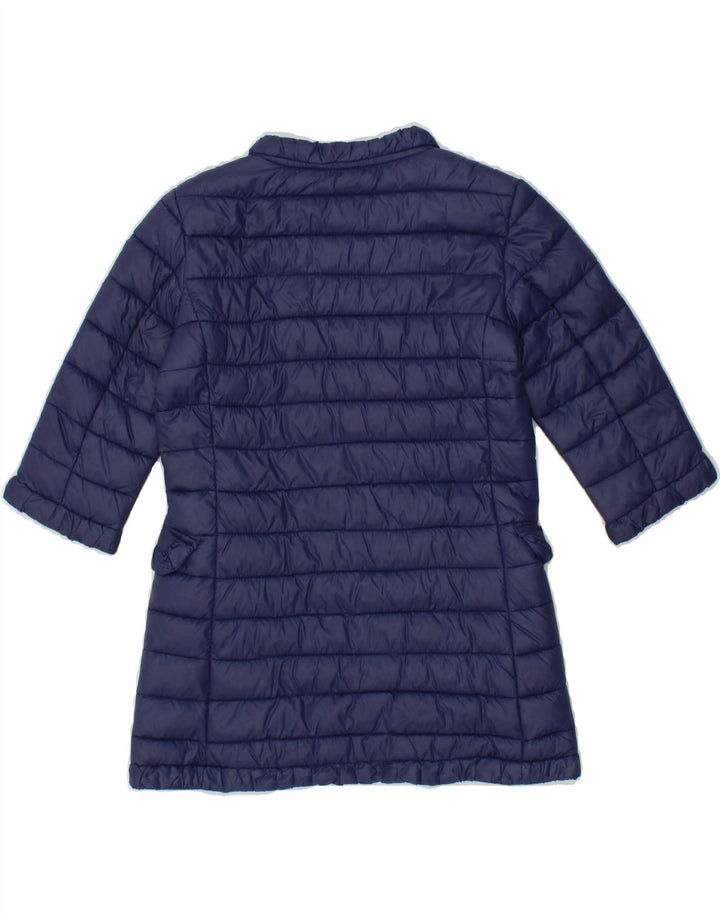 BOMBOOGIE Girls Padded Coat 5-6 Years Navy Blue Nylon Vintage Bomboogie and Second-Hand Bomboogie from Messina Hembry 