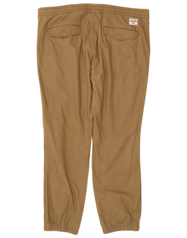 Napapijri Herre joggers Casual Bukser 3XL W46 L31 Beige Bomuld