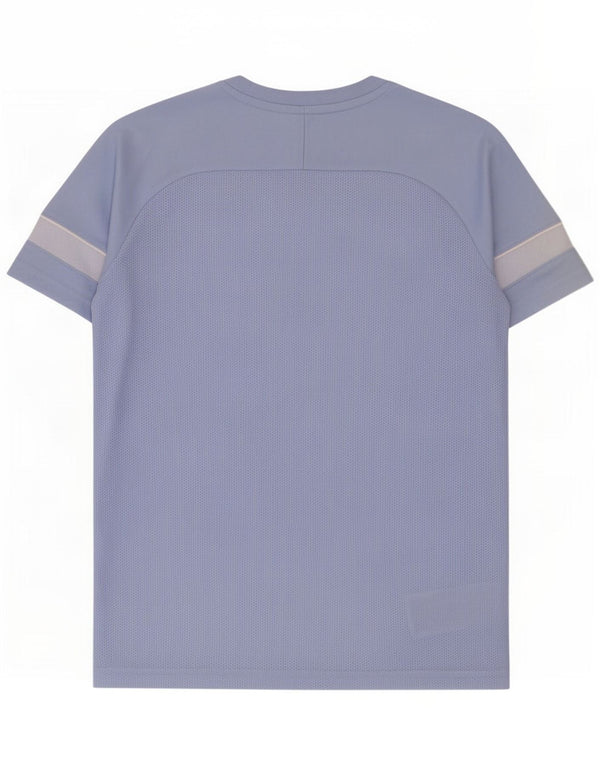 Nike Boys Dri Fit T-Shirt Top 10-11 Years Medium Blue Colourblock Polyester