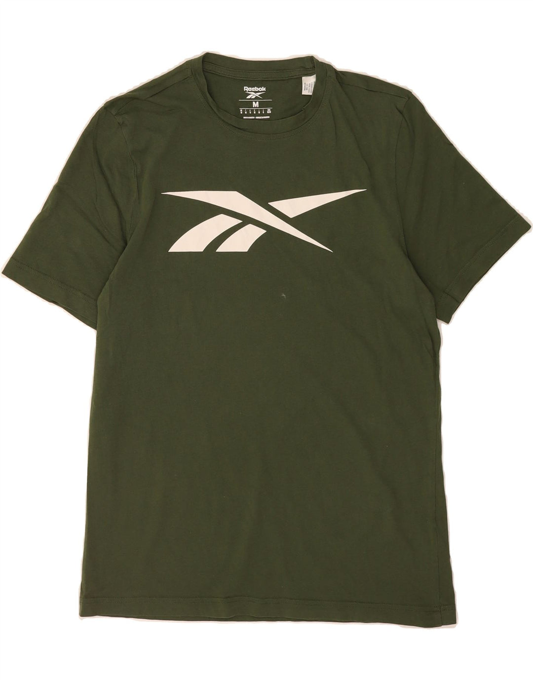 REEBOK Mens Graphic T-Shirt Top Medium Green Cotton Vintage Reebok and Second-Hand Reebok from Messina Hembry 