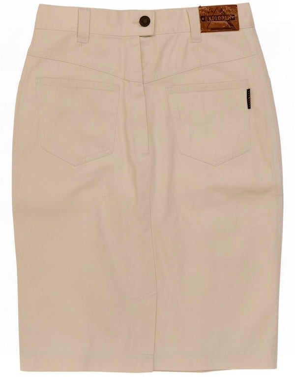 Explorer Gonna tubino in denim da donna UK 12 Media W28 Cotone bianco