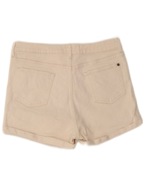 Jack Wills Short en jean pour femme UK 14 Large W32 Blanc cassé