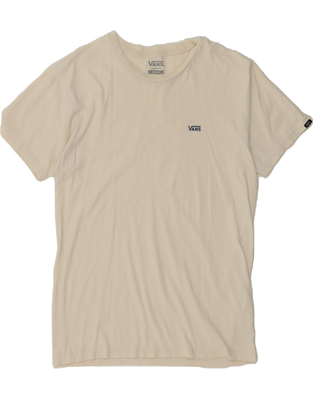 VANS Mens Classic Fit T-Shirt Top Medium Off White Cotton Vintage Vans and Second-Hand Vans from Messina Hembry 