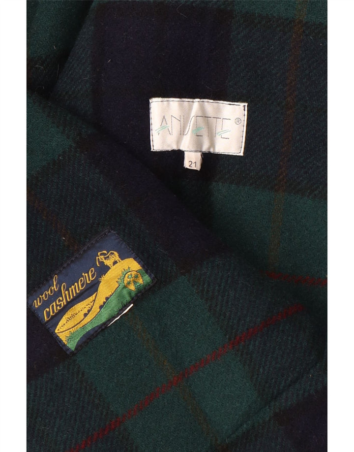 Vintage Womens Overcoat UK 20 2XL Navy Blue Wool
