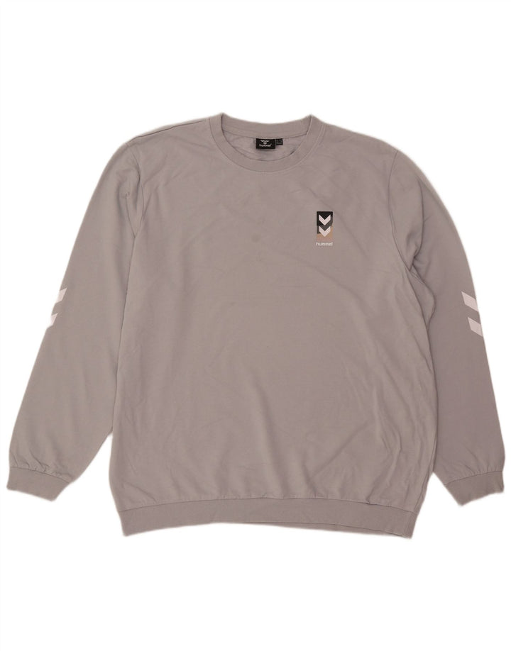 HUMMEL Sudadera para hombre Jumper 2XL Gris Algodón