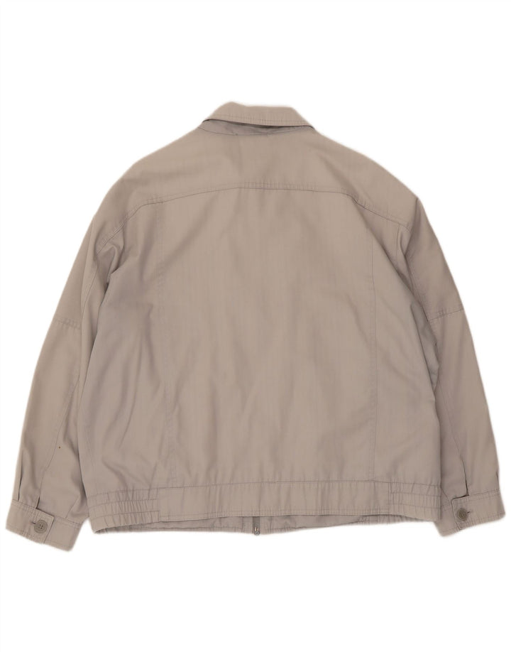 Vintage Mens Bomber Jacket UK 40 Large Grey Polyester