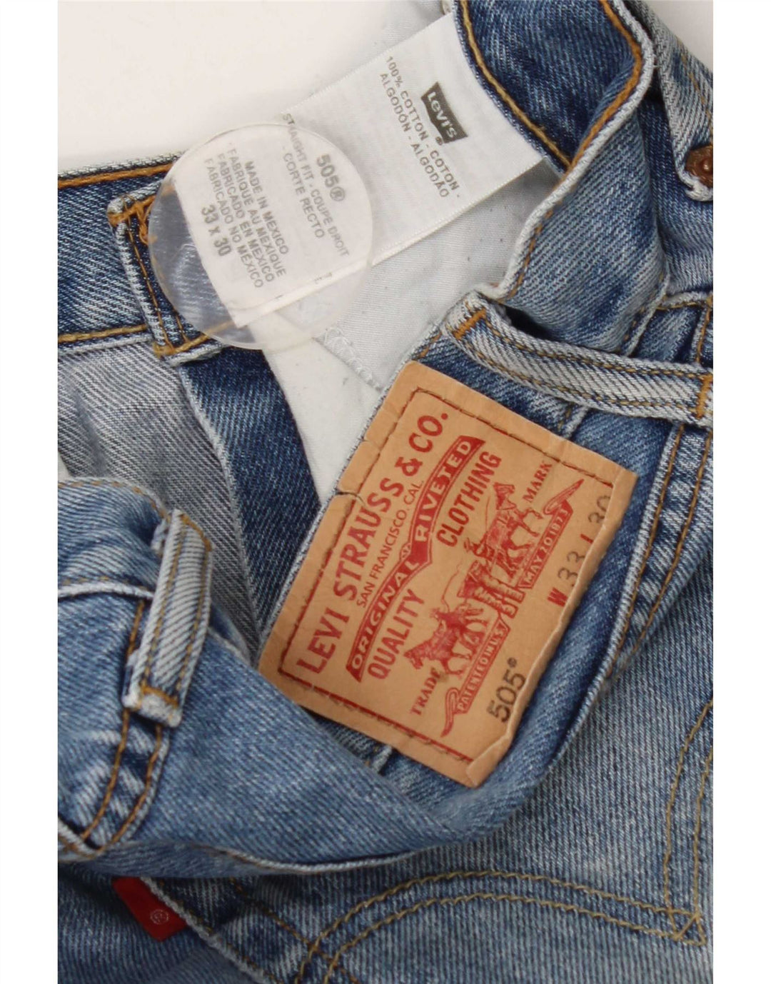 Levi's Herre 505 Straight Jeans W33 L30 Blå Bomuld