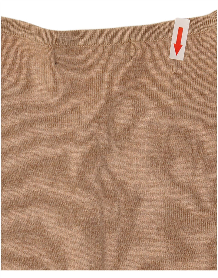 Marks & Spencer Dame Cardigan Sweater UK 12 Medium Beige Viscose