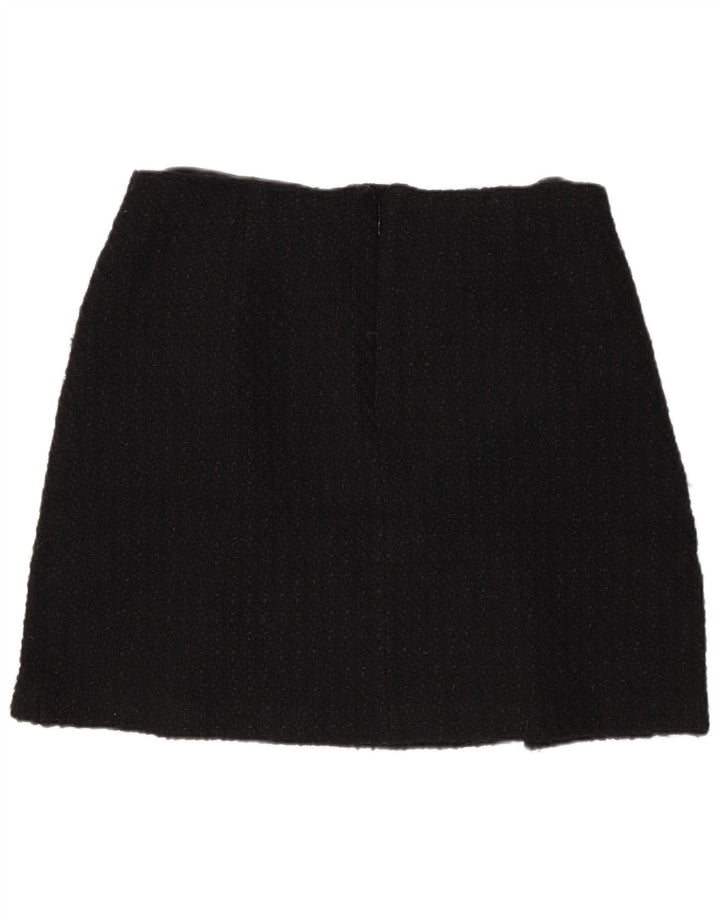 Marks & Spencer Womens Mini Skirt UK 14 Medium W32  Black Acrylic