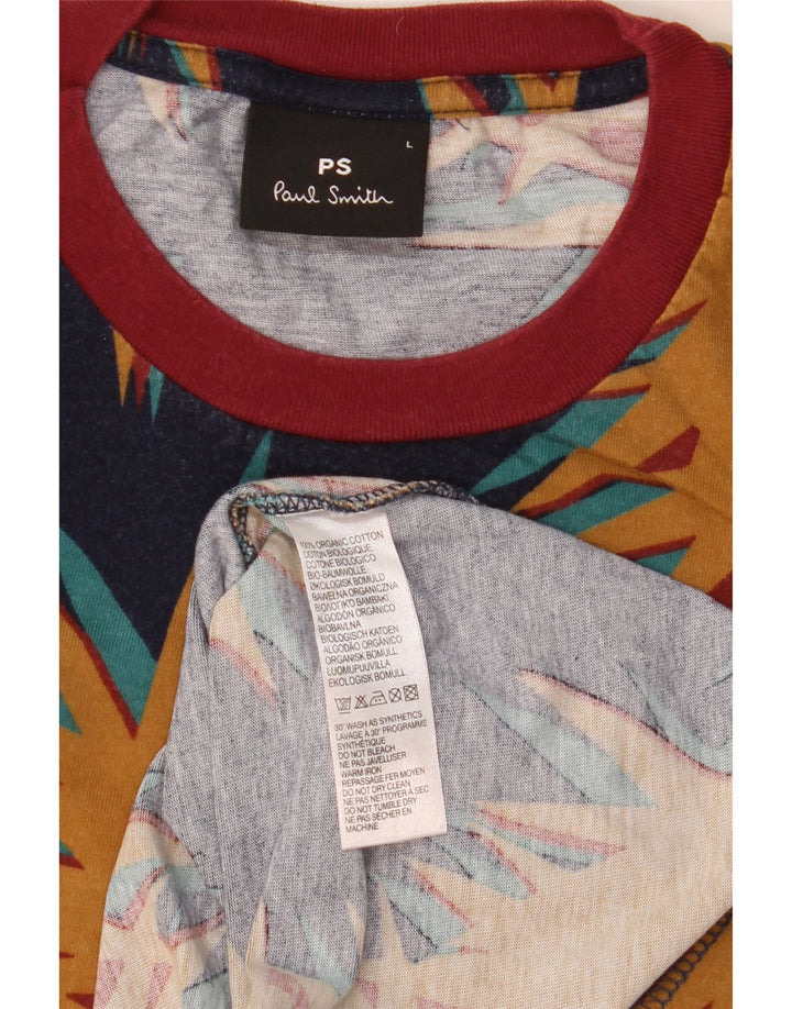 Paul Smith Herre abstrakt mønster grafisk T-shirt Top Stor flerfarvet