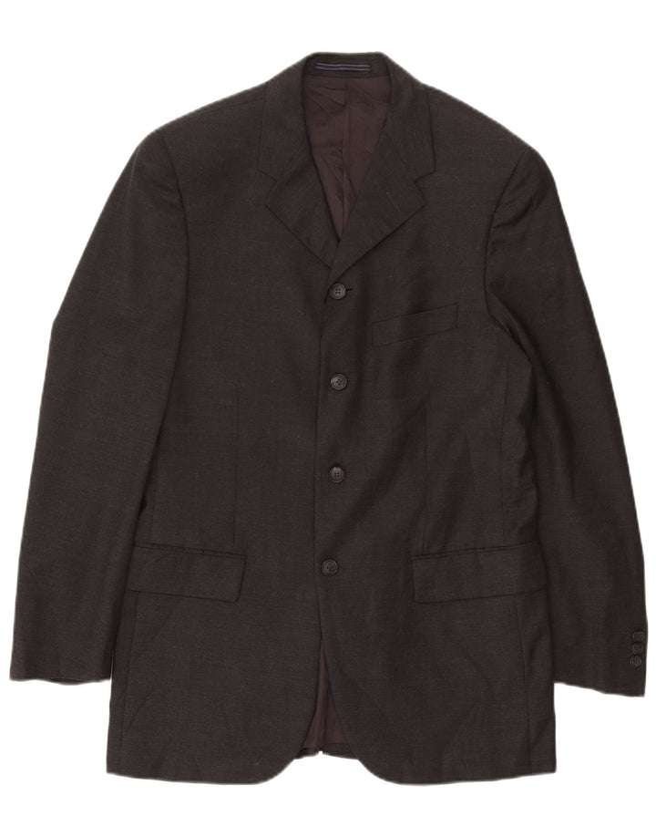 Trussardi Herren Longline 4-Knopf-Blazer IT 48 Mittelgrau