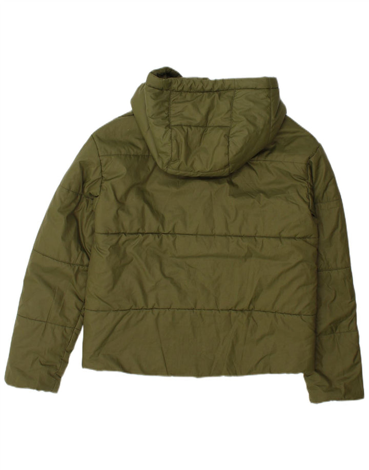 Nike Damen gepolsterte Wendejacke UK 12 Mittelgrünes Polyester