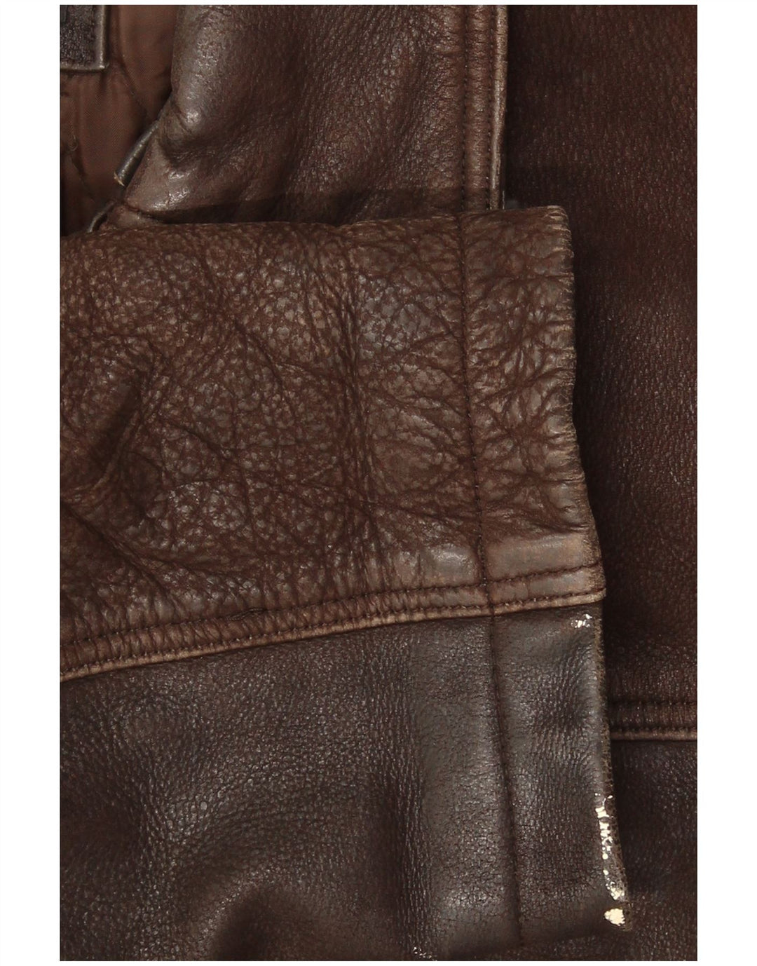 Jones Mens Leather Jacket UK 40 Large Brown Leather