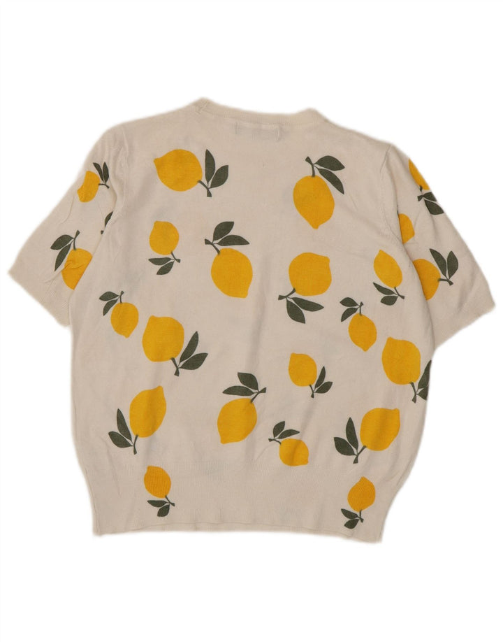 Marks & Spencer Maglione da donna con scollo a barca con motivo astratto UK 10 piccolo
