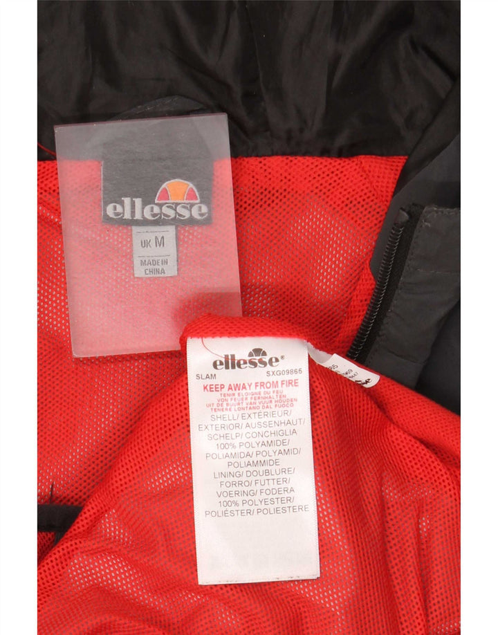 Ellesse Regnjakke med hætte til mænd UK 38 Medium Grå Polyamid