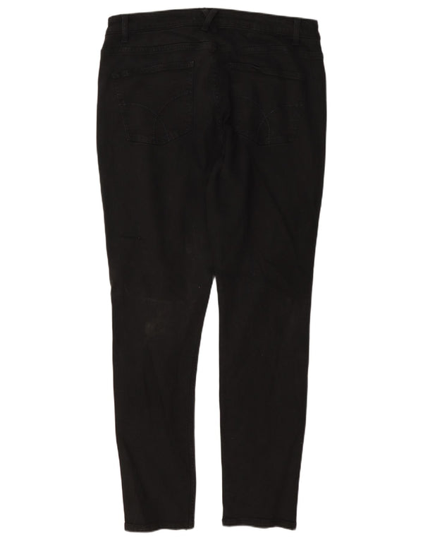 Crew Clothing Womens Skinny Jeans UK 14 Large W34 L30 Black Cotton