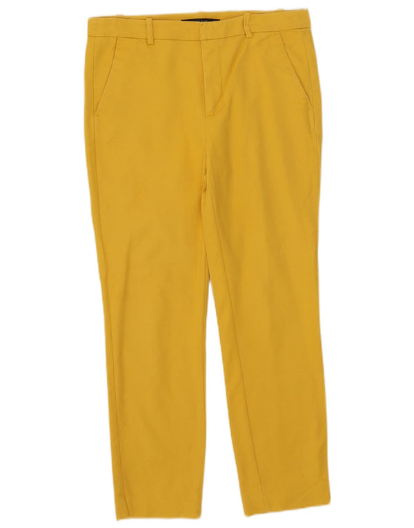 Zara Damen Slim Anzughose EU 38 Small W28 L25 Gelb