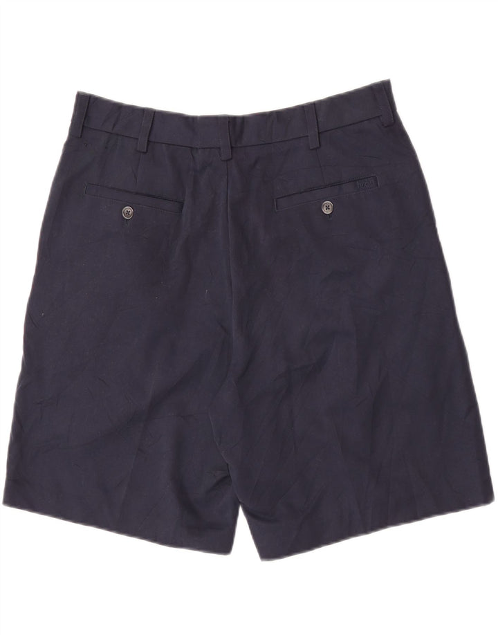 Izod Herre Chino Shorts W34 Large Navy Blue Polyester