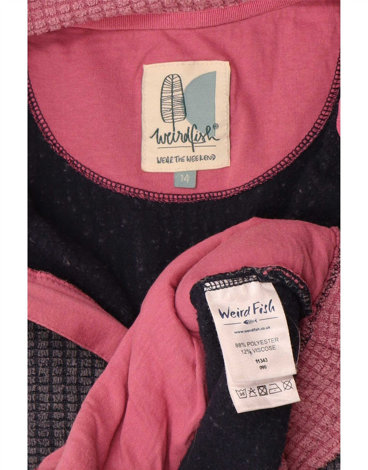 Giacca in pile da donna Weird Fish UK 14 Large Grey Poliestere