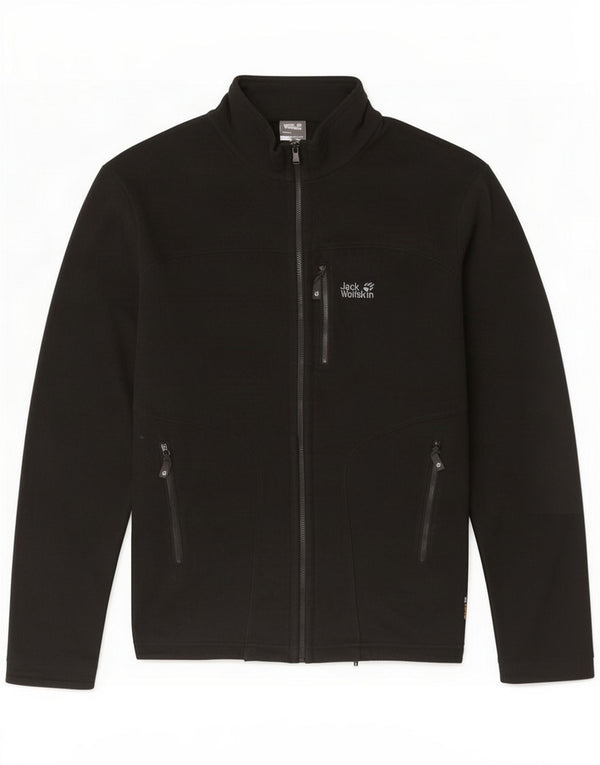 Jack Wolfskin Mens Liner Fleece Jacket UK 50 3XL Black Polyester
