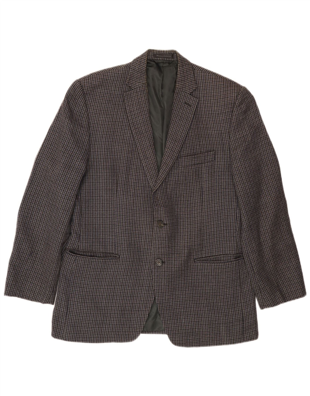 Chaps Mens 2 Button Blazer Jacket UK 38 Medium Grey Houndstooth