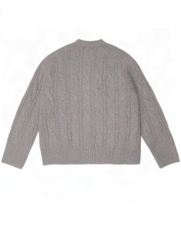 Maglione maglione girocollo da donna Abercrombie & Fitch UK 14 Grigio medio