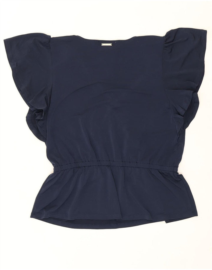 MICHAEL KORS Womens Blouse Top UK 14 Large Navy Blue Vintage Michael Kors and Second-Hand Michael Kors from Messina Hembry 