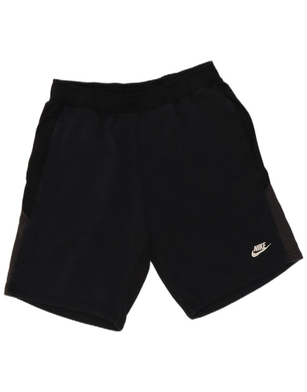 Pantaloncini sportivi Nike da uomo grandi in cotone color block nero