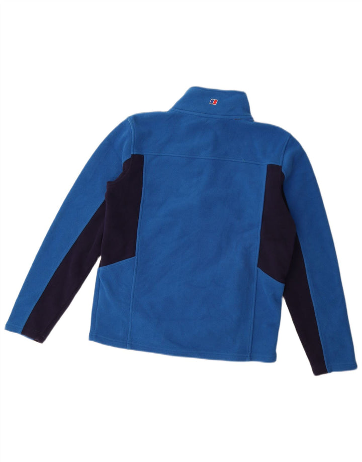Berghaus Fleecejacke für Jungen, 14–15 Jahre, blaues Colourblock-Polyester