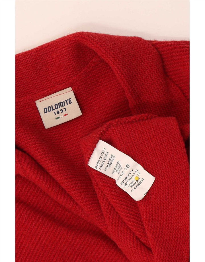 Dolomite Womens Cardigan Sweater UK 16 Large Red Wool