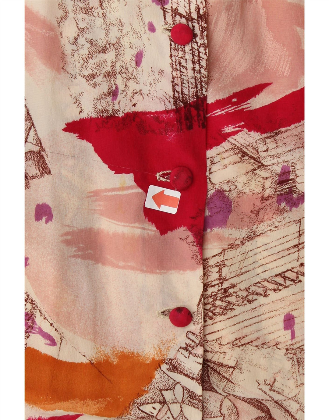VINTAGE Womens Abstract Pattern Shirt Blouse UK 16 Large Multicoloured Vintage Vintage and Second-Hand Vintage from Messina Hembry 
