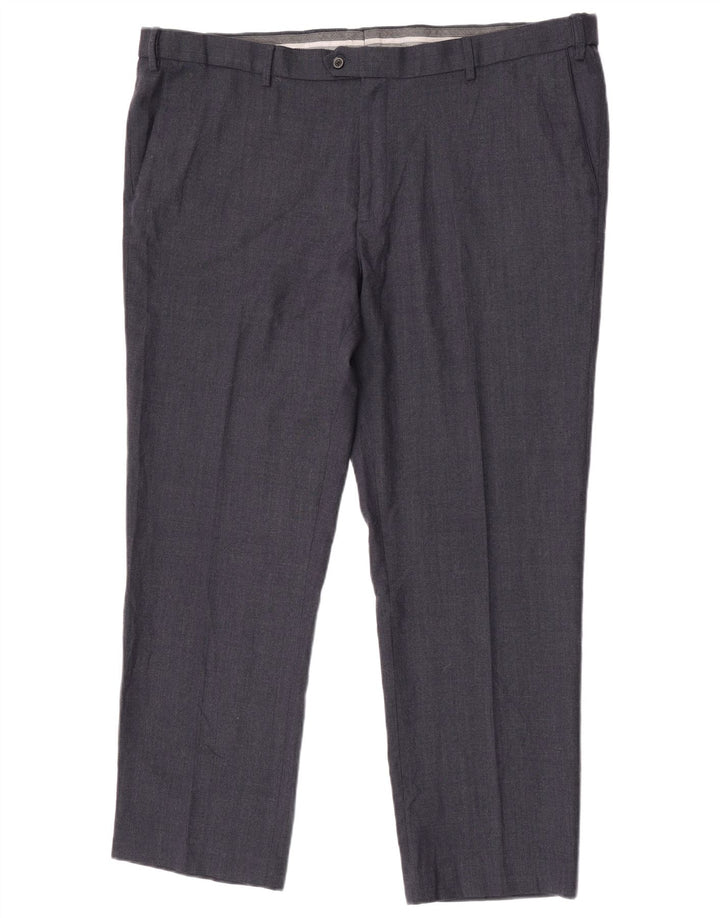 Marks & Spencer Herren-Anzughose mit normaler Passform, W44, L31, marineblaue Wolle