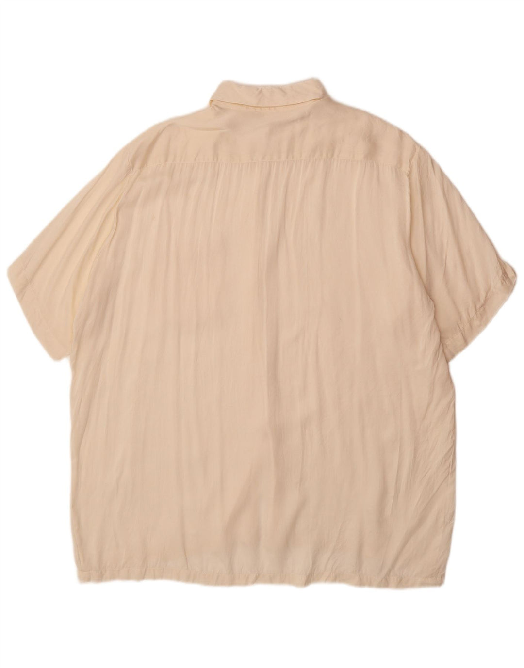 VINTAGE Mens Short Sleeve Shirt Large Off White